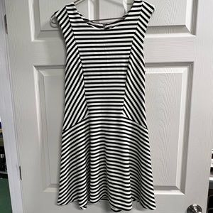 Free People Black and White Striped Dress - Medium - EUC